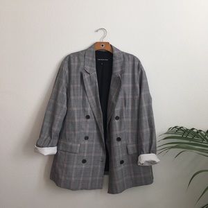 Oversized Plaid Blazer